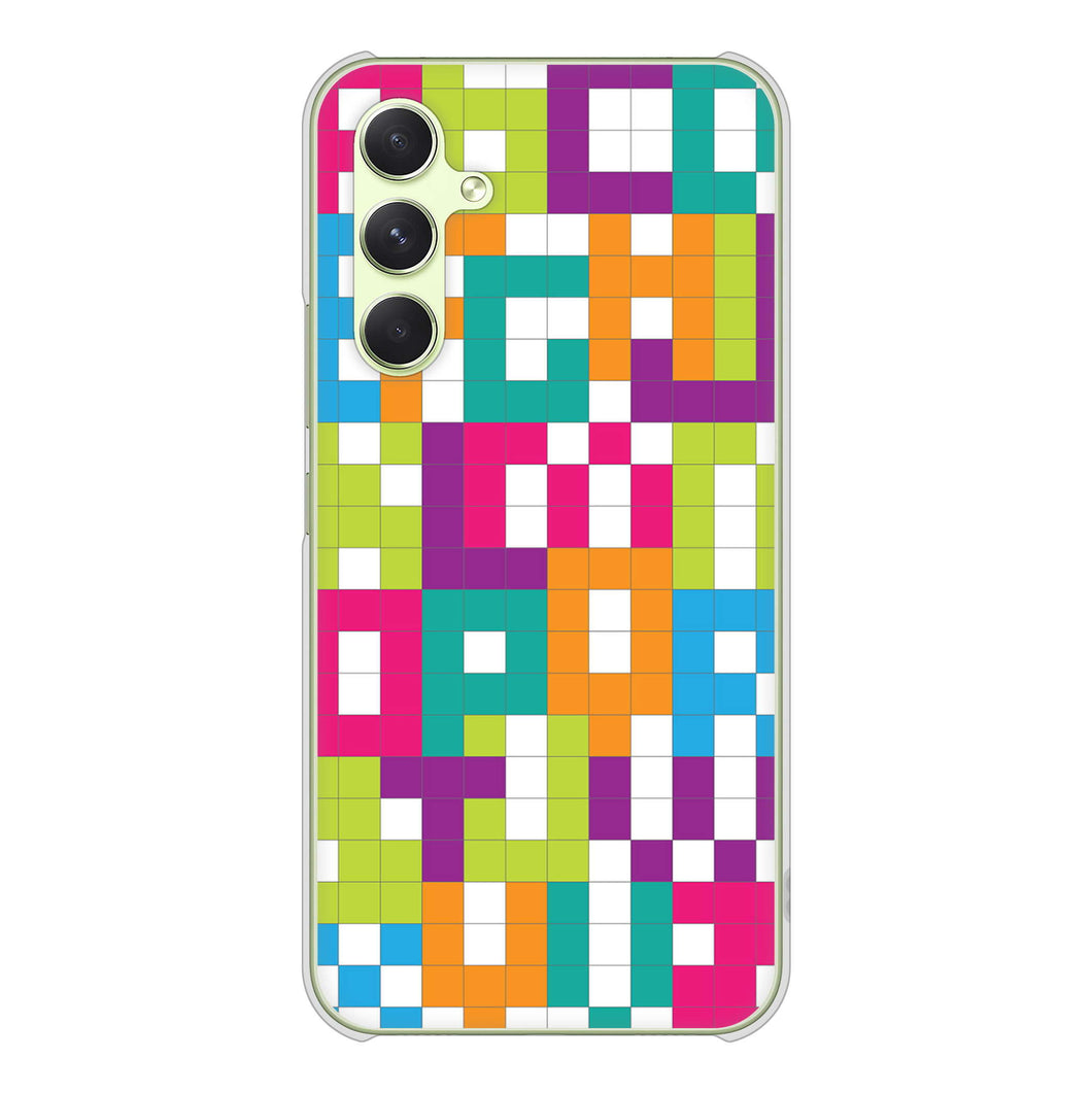 Galaxy A54 5G SCG21 au 高画質仕上げ 背面印刷 ハードケース 【IB916 ブロックアルファベット】