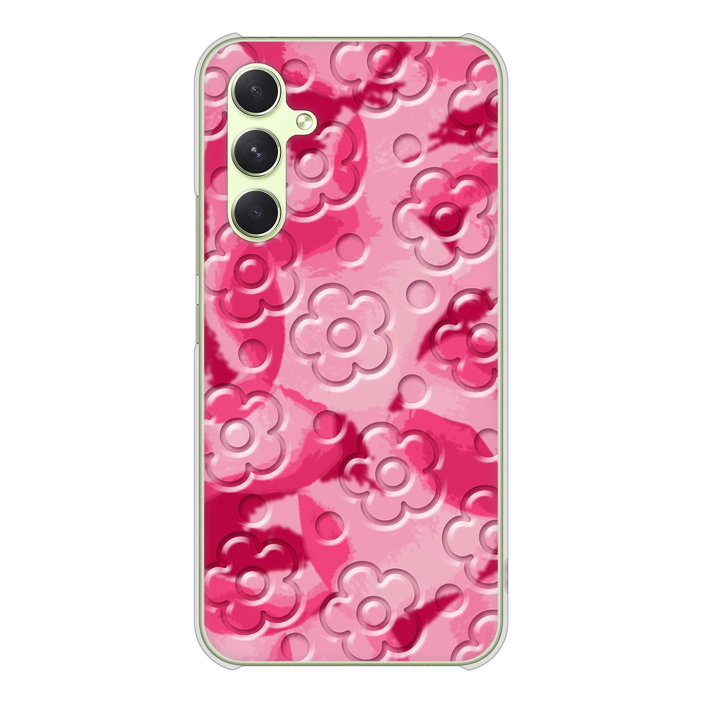Galaxy A54 5G SCG21 au 高画質仕上げ 背面印刷 ハードケースフラワーヴェルニ