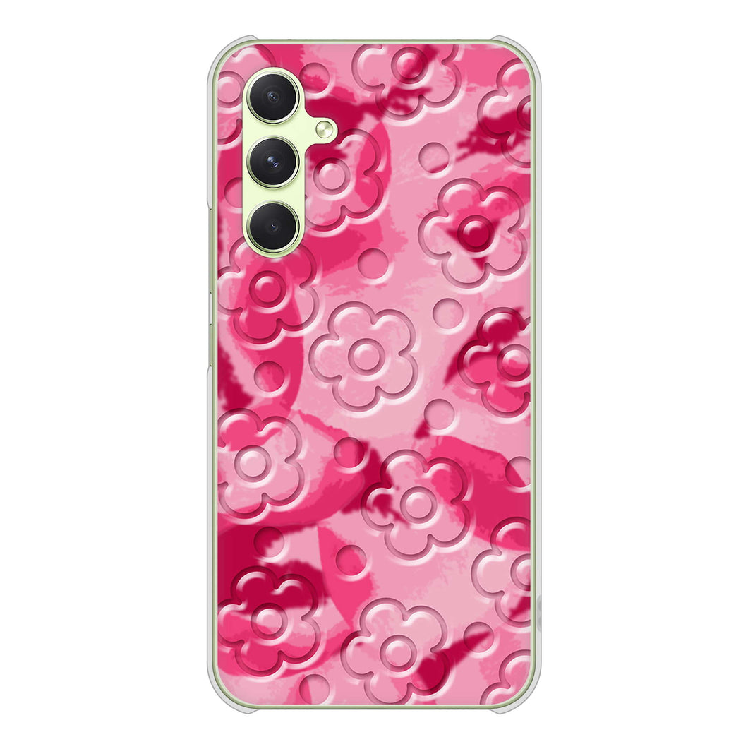 Galaxy A54 5G SCG21 au 高画質仕上げ 背面印刷 ハードケースフラワーヴェルニ