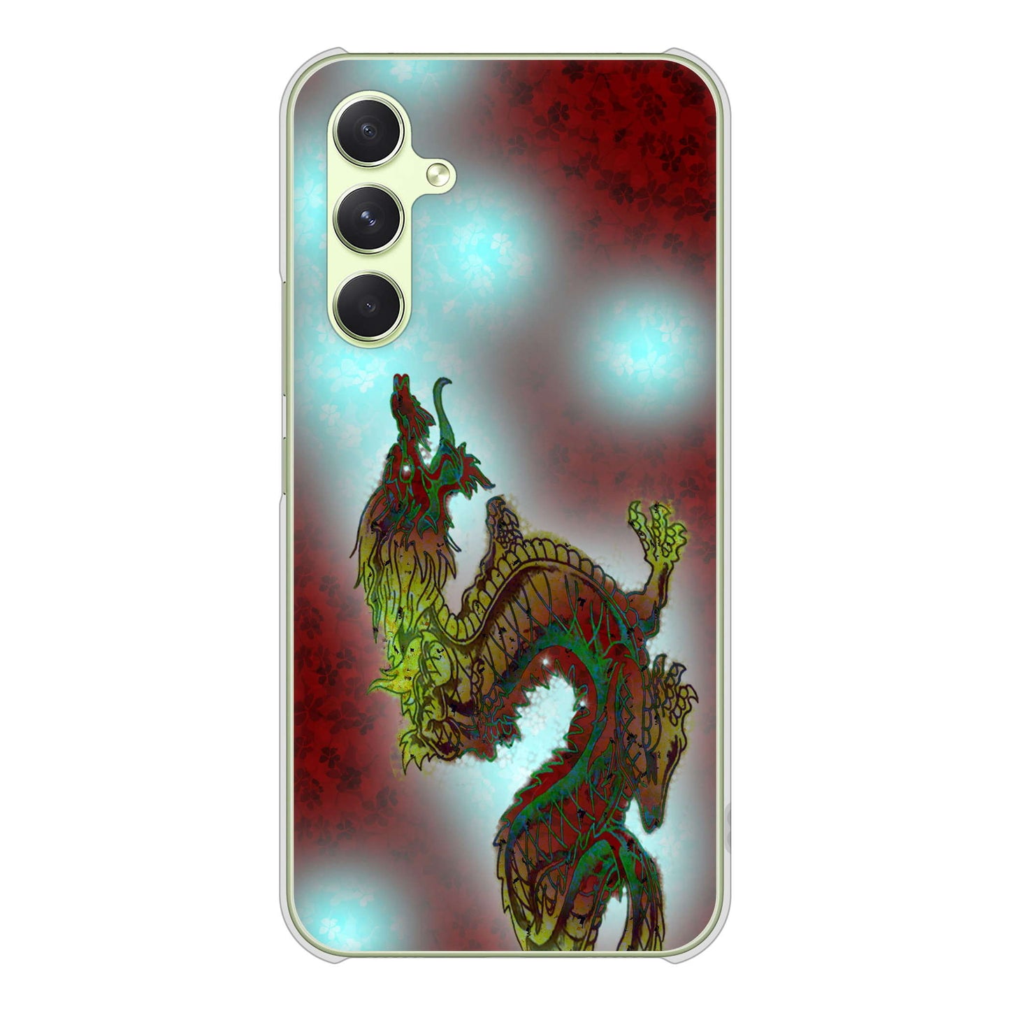 Galaxy A54 5G SCG21 au 高画質仕上げ 背面印刷 ハードケース赤竜