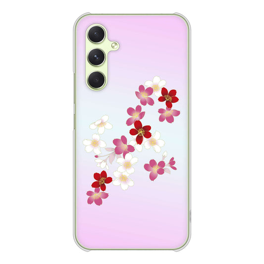 Galaxy A54 5G SCG21 au 高画質仕上げ 背面印刷 ハードケース和花柄