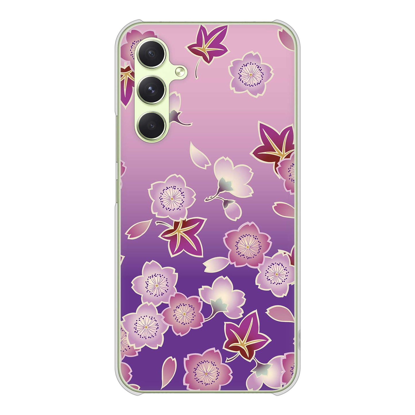 Galaxy A54 5G SCG21 au 高画質仕上げ 背面印刷 ハードケース和花柄