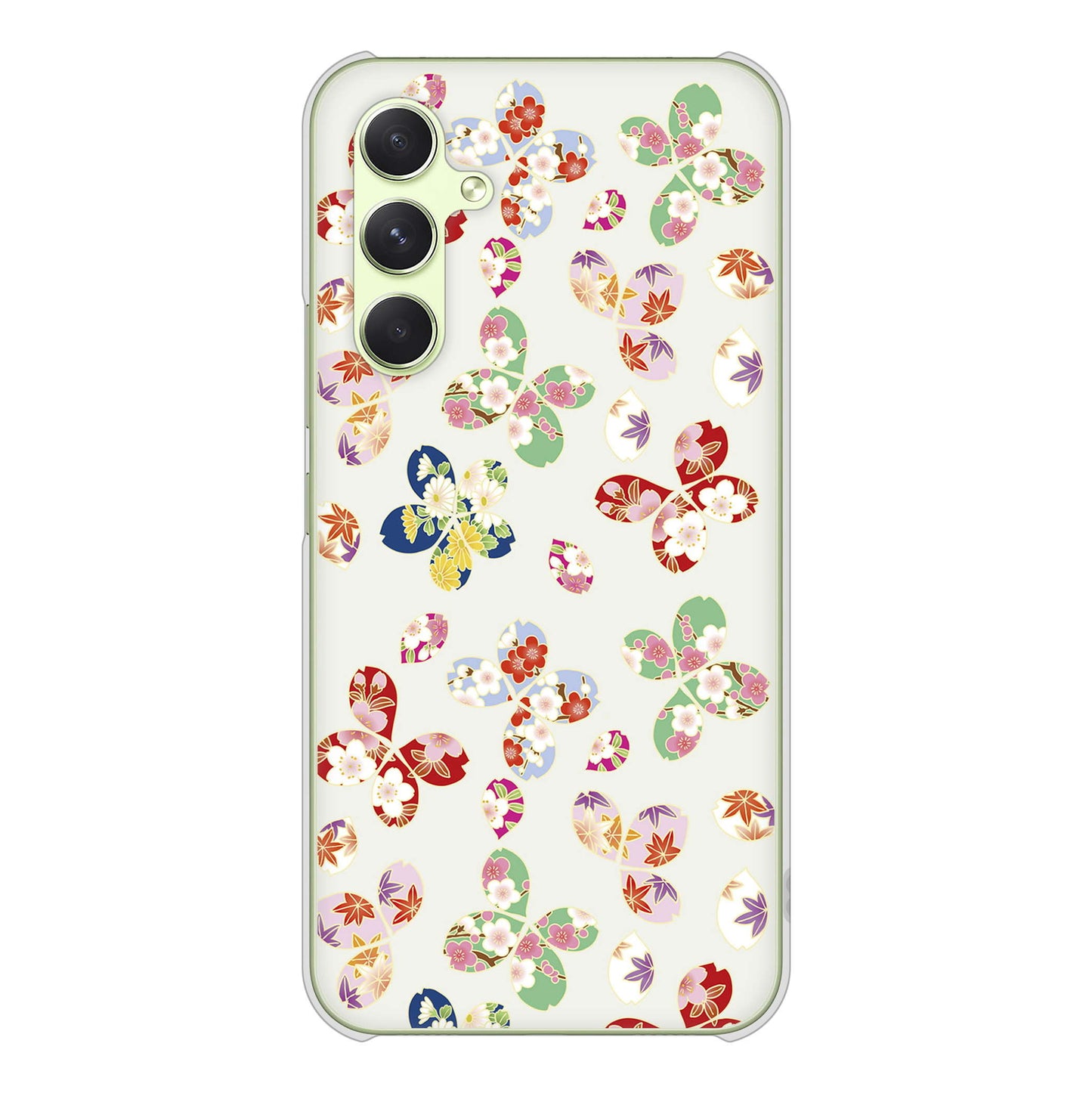 Galaxy A54 5G SCG21 au 高画質仕上げ 背面印刷 ハードケース和花柄