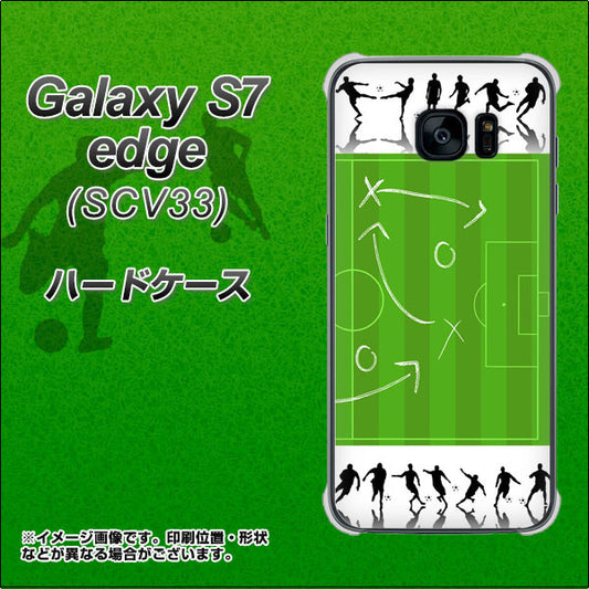 au ギャラクシーS7エッジ SCV33 高画質仕上げ 背面印刷 ハードケース【304 サッカー戦略ボード】