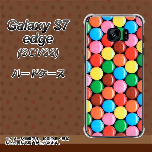 au ギャラクシーS7エッジ SCV33 高画質仕上げ 背面印刷 ハードケース【448 マーブルチョコ】