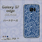 au ギャラクシーS7エッジ SCV33 高画質仕上げ 背面印刷 ハードケース【764 ペイズリーブロンズブルー】