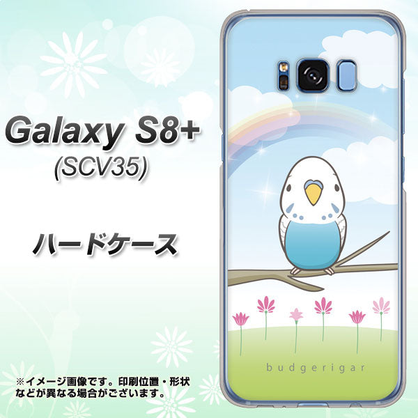 au ギャラクシー S8 プラス SCV35 高画質仕上げ 背面印刷 ハードケース【SC839 セキセイインコ ブルー】