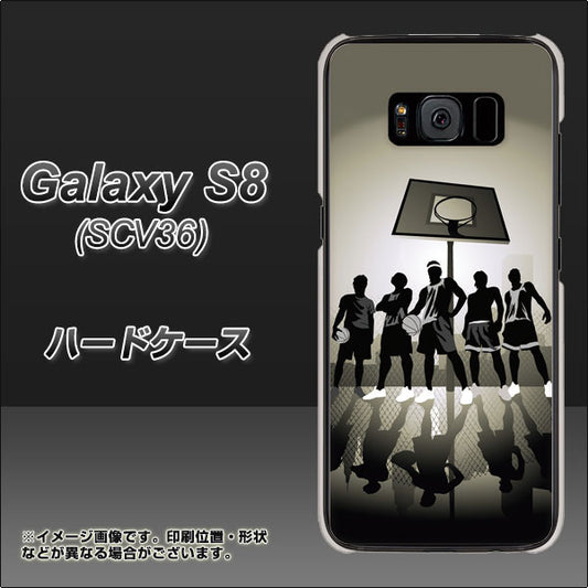 au ギャラクシー S8 SCV36 高画質仕上げ 背面印刷 ハードケース【389 クールバスケ】
