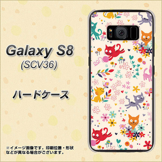 au ギャラクシー S8 SCV36 高画質仕上げ 背面印刷 ハードケース【693 ネコのあそび場】