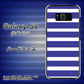 au ギャラクシー S8 SCV36 高画質仕上げ 背面印刷 ハードケース【EK880 ボーダーライトブルー】