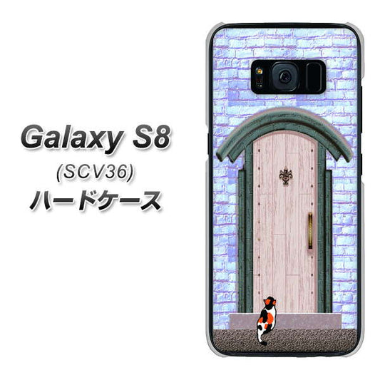 au ギャラクシー S8 SCV36 高画質仕上げ 背面印刷 ハードケース【YA952 石ドア02 素材クリア】