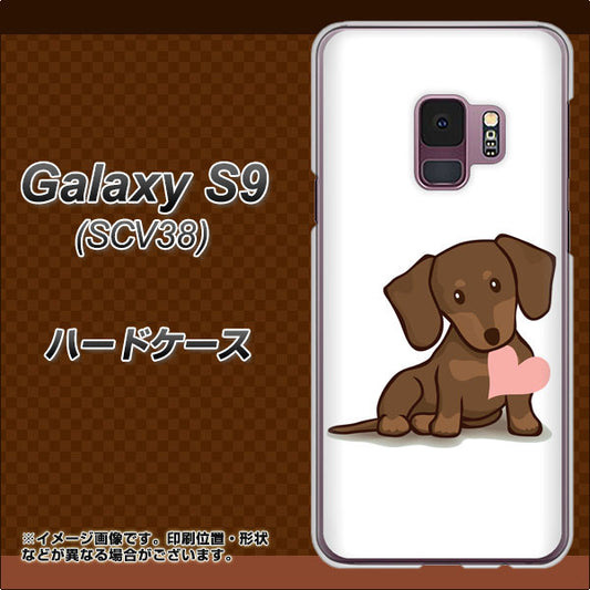 au ギャラクシー S9 SCV38 高画質仕上げ 背面印刷 ハードケース【394 I love ダックス】