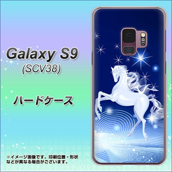 au ギャラクシー S9 SCV38 高画質仕上げ 背面印刷 ハードケース【436 ペガサス】