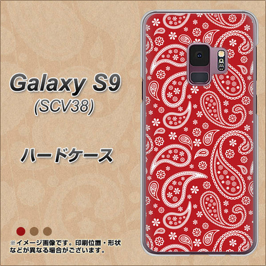 au ギャラクシー S9 SCV38 高画質仕上げ 背面印刷 ハードケース【765 ペイズリーエンジ】