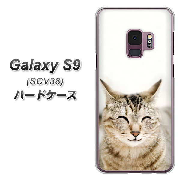 au ギャラクシー S9 SCV38 高画質仕上げ 背面印刷 ハードケース【VA801 笑福ねこ】