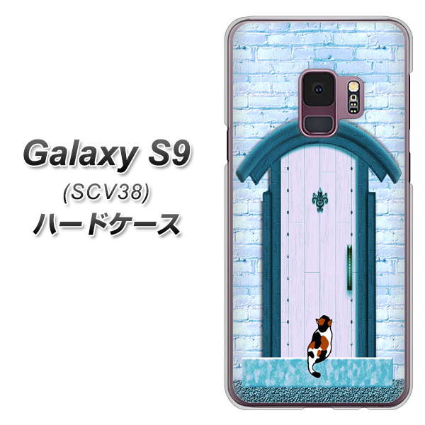 au ギャラクシー S9 SCV38 高画質仕上げ 背面印刷 ハードケース【YA953 石ドア03 素材クリア】