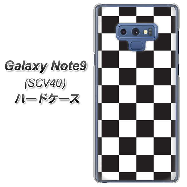 au ギャラクシー ノート9 SCV40 高画質仕上げ 背面印刷 ハードケース【151 フラッグチェック】