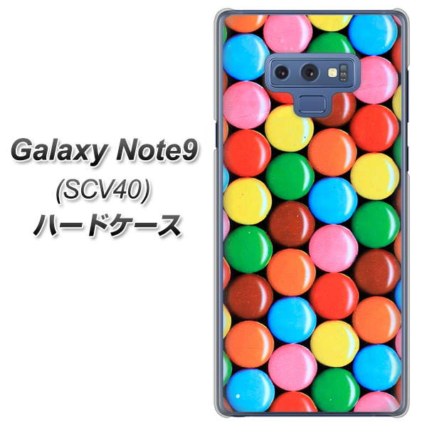 au ギャラクシー ノート9 SCV40 高画質仕上げ 背面印刷 ハードケース【448 マーブルチョコ】