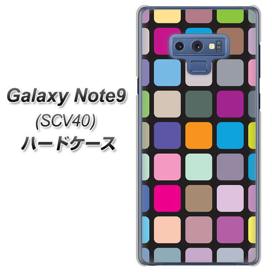 au ギャラクシー ノート9 SCV40 高画質仕上げ 背面印刷 ハードケース【509 カラースクエア】