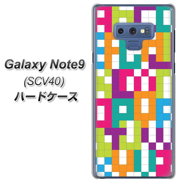 au ギャラクシー ノート9 SCV40 高画質仕上げ 背面印刷 ハードケース【IB916  ブロックアルファベット】