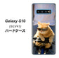 au ギャラクシー S10 SCV41 高画質仕上げ 背面印刷 ハードケース【595 にゃんとサイクル】