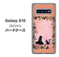 au ギャラクシー S10 SCV41 高画質仕上げ 背面印刷 ハードケース【1096 お姫様とネコ（カラー）】