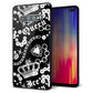 au ギャラクシー S10+ SCV42 強化ガラス＆TPUスマホケース ガラプリ【187 ゴージャス クラウン】