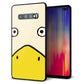 au ギャラクシー S10+ SCV42 強化ガラス＆TPUスマホケース ガラプリ【347 あひる】