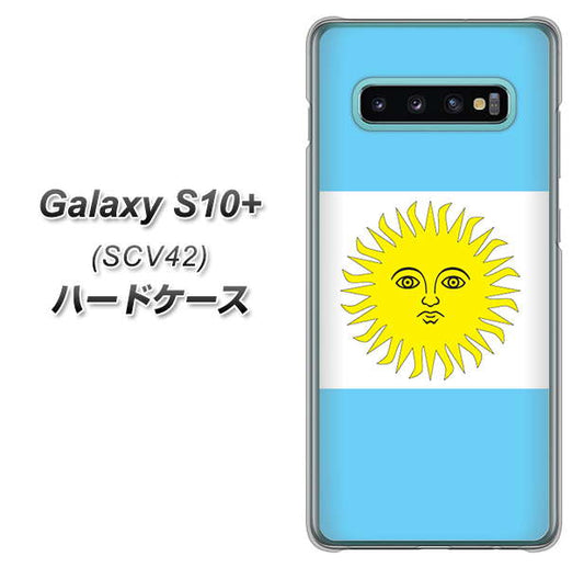 au ギャラクシー S10+ SCV42 高画質仕上げ 背面印刷 ハードケース【666 アルゼンチン】