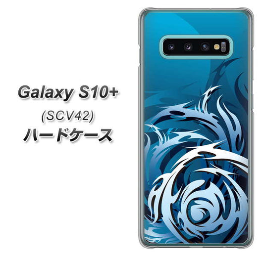 au ギャラクシー S10+ SCV42 高画質仕上げ 背面印刷 ハードケース【731 ドラゴンサークル】