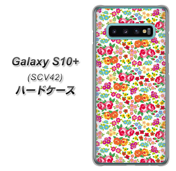 au ギャラクシー S10+ SCV42 高画質仕上げ 背面印刷 ハードケース【777 マイクロリバティプリントWH】