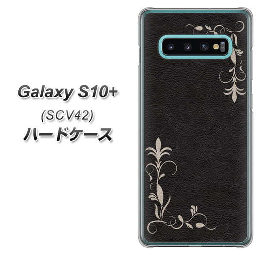 au ギャラクシー S10+ SCV42 高画質仕上げ 背面印刷 ハードケース【EK825 レザー風グラスフレーム】