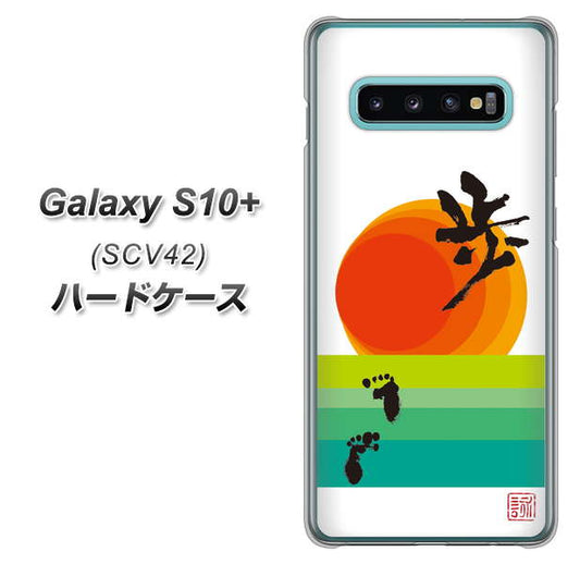 au ギャラクシー S10+ SCV42 高画質仕上げ 背面印刷 ハードケース【OE809 歩ム】