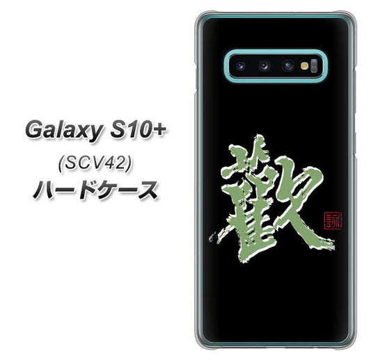 au ギャラクシー S10+ SCV42 高画質仕上げ 背面印刷 ハードケース【OE823 歓】