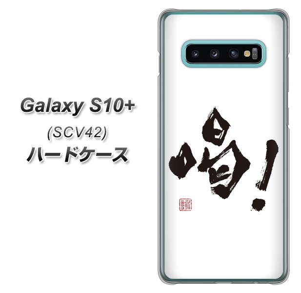 au ギャラクシー S10+ SCV42 高画質仕上げ 背面印刷 ハードケース【OE845 喝！】