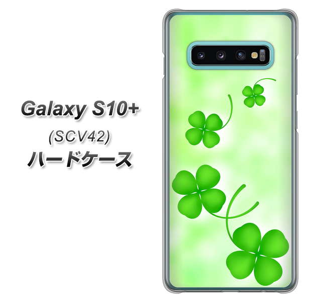 au ギャラクシー S10+ SCV42 高画質仕上げ 背面印刷 ハードケース【VA819 まいおりる幸運】