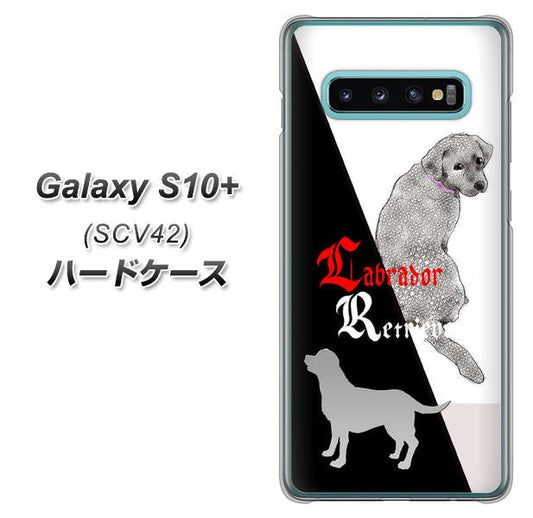 au ギャラクシー S10+ SCV42 高画質仕上げ 背面印刷 ハードケース【YD822 ラブラドールレトリバー03】