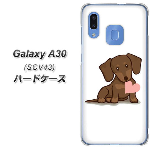 au ギャラクシー A30 SCV43 高画質仕上げ 背面印刷 ハードケース【394 I love ダックス】