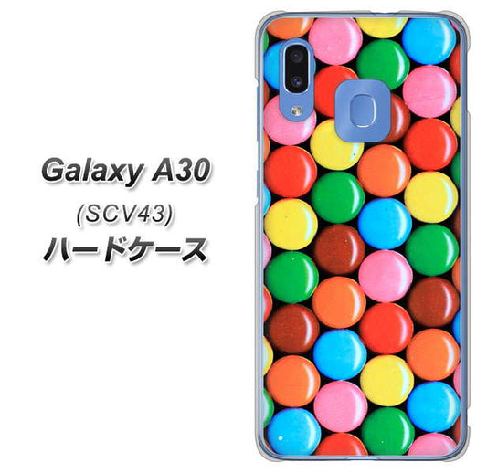 au ギャラクシー A30 SCV43 高画質仕上げ 背面印刷 ハードケース【448 マーブルチョコ】