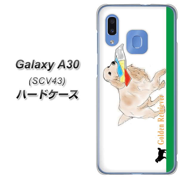 au ギャラクシー A30 SCV43 高画質仕上げ 背面印刷 ハードケース【YD829 ゴールデンレトリバー05】