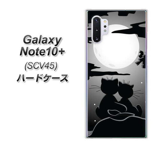 au ギャラクシー ノート10+ SCV45 高画質仕上げ 背面印刷 ハードケース【342 月夜の二人】