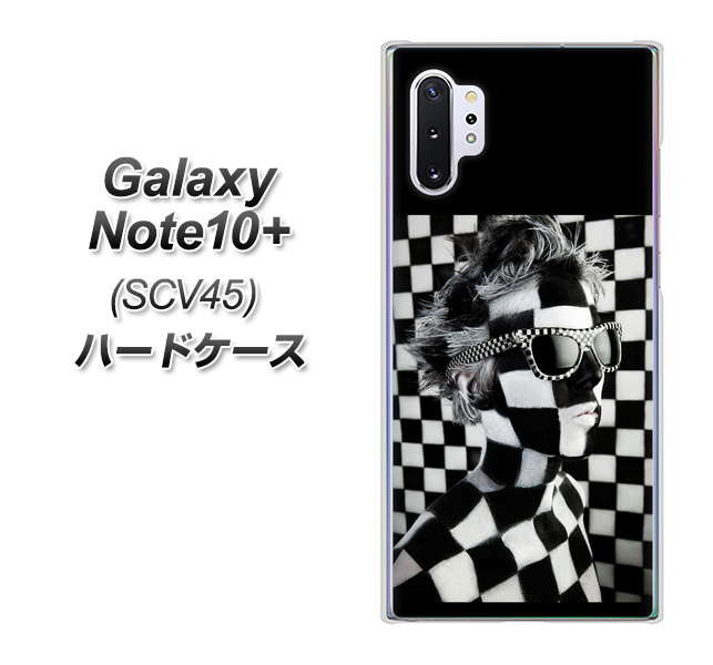 au ギャラクシー ノート10+ SCV45 高画質仕上げ 背面印刷 ハードケース【357 bk&wh】