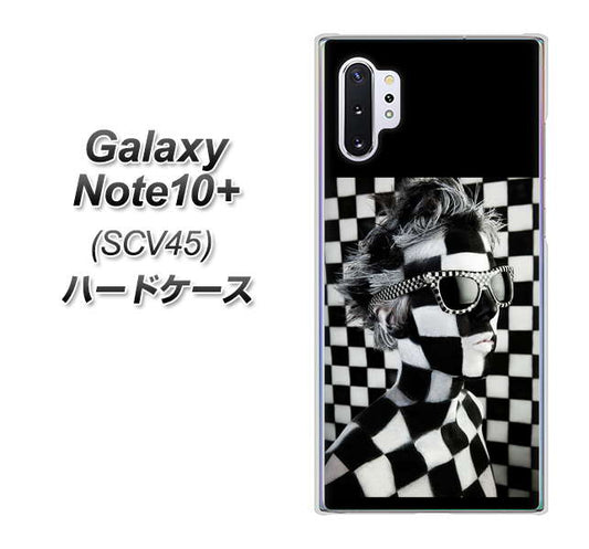 au ギャラクシー ノート10+ SCV45 高画質仕上げ 背面印刷 ハードケース【357 bk&wh】
