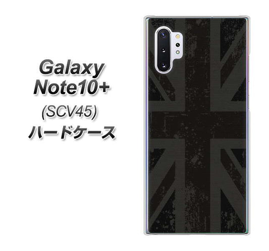 au ギャラクシー ノート10+ SCV45 高画質仕上げ 背面印刷 ハードケース【505 ユニオンジャック ダーク】
