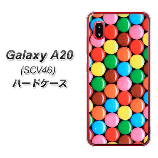 au ギャラクシー A20 SCV46 高画質仕上げ 背面印刷 ハードケース【448 マーブルチョコ】