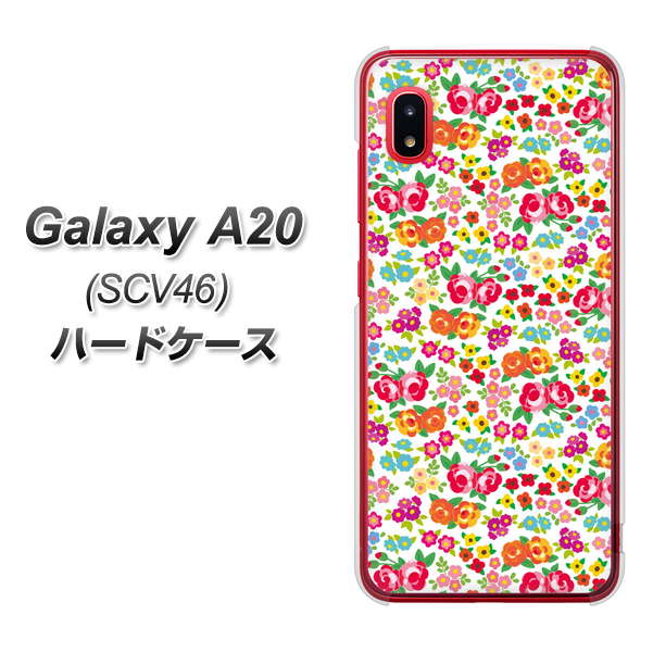 au ギャラクシー A20 SCV46 高画質仕上げ 背面印刷 ハードケース【777 マイクロリバティプリントWH】