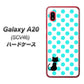 au ギャラクシー A20 SCV46 高画質仕上げ 背面印刷 ハードケース【EK809 ネコとシンプル ライトブルー】