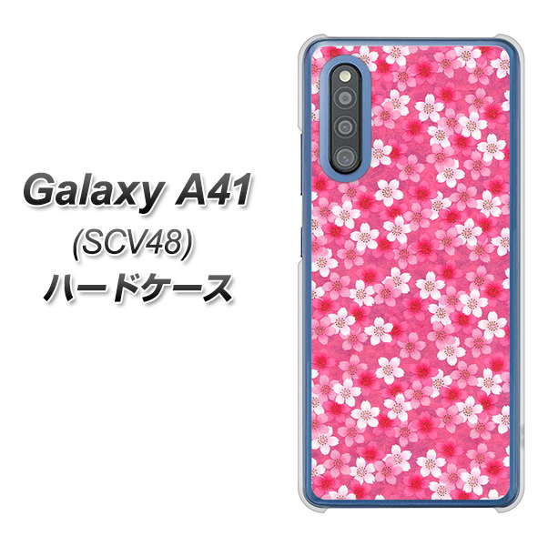 au ギャラクシーA41 SCV48 高画質仕上げ 背面印刷 ハードケース【065 さくら】