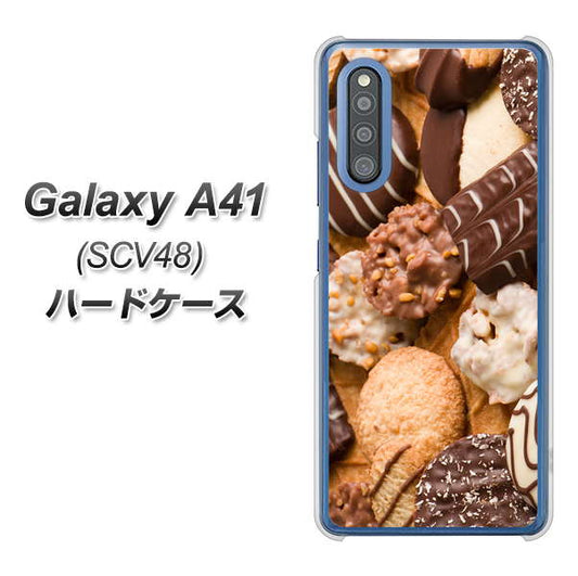 au ギャラクシーA41 SCV48 高画質仕上げ 背面印刷 ハードケース【442 クッキー mix】