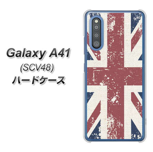 au ギャラクシーA41 SCV48 高画質仕上げ 背面印刷 ハードケース【506 ユニオンジャック ビンテージ】
